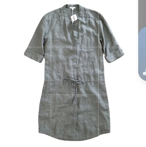 knee length dresses for ladies Linen Halter Dress - Grey Sky Pigment